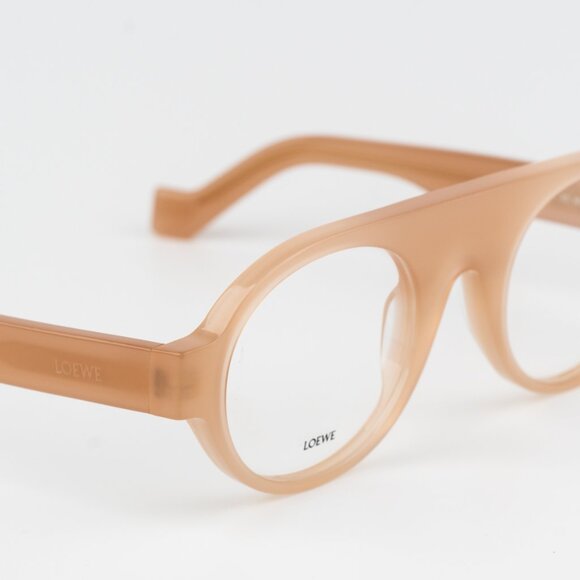 Loewe Women Eyeglasses Shiny Light Pink Demo Round LW50009I 072 BRAND NEW - Picture 6 of 9